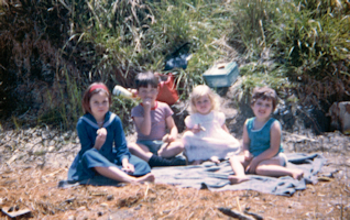 Siblings on Beach
